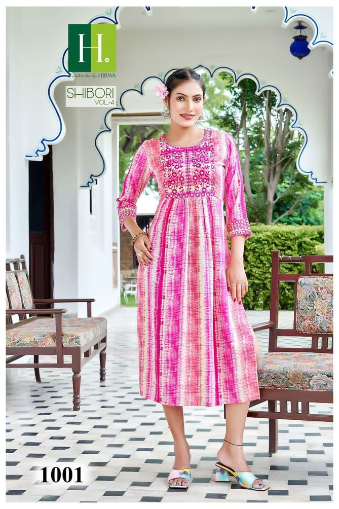 Hirwa Shibori Vol 4 Printed Designer Kurtis Catalog
